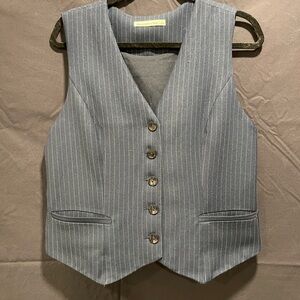 Abercrombie & Fitch Navy Pinstripe Vest